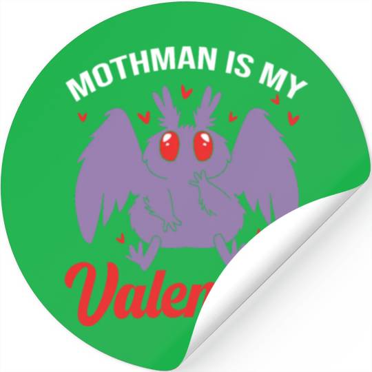 Funny Valentines Day Cryptid Cute Mothman Stickers