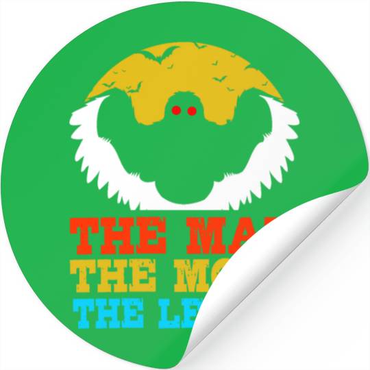 Retro Mothman Cryptid The Man The Moth The Legend Stickers