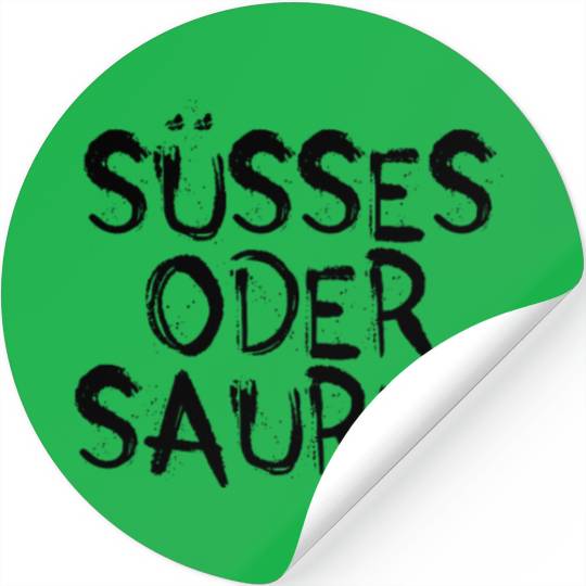 Susses Oder Saures German Halloween Trick Or Treat Stickers