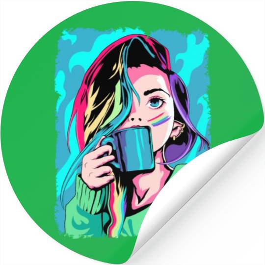 LGBT Gay Pride Kawaii Neko Anime Girl LGBTQ Stickers