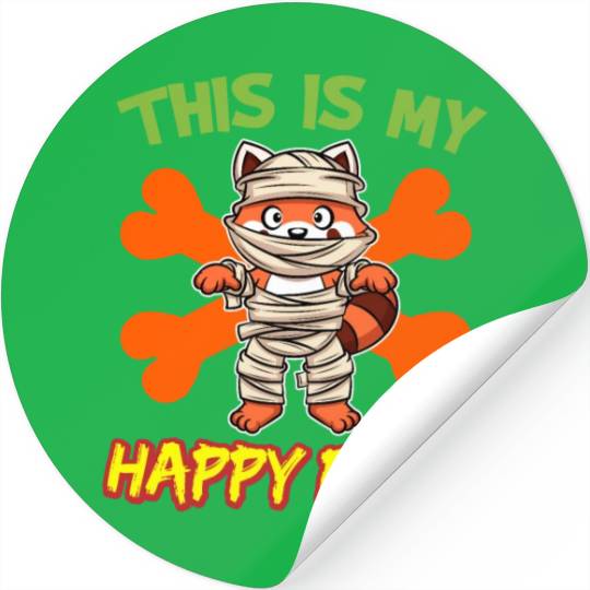 This Is My Happy Face Funny Halloween Monster Stickers