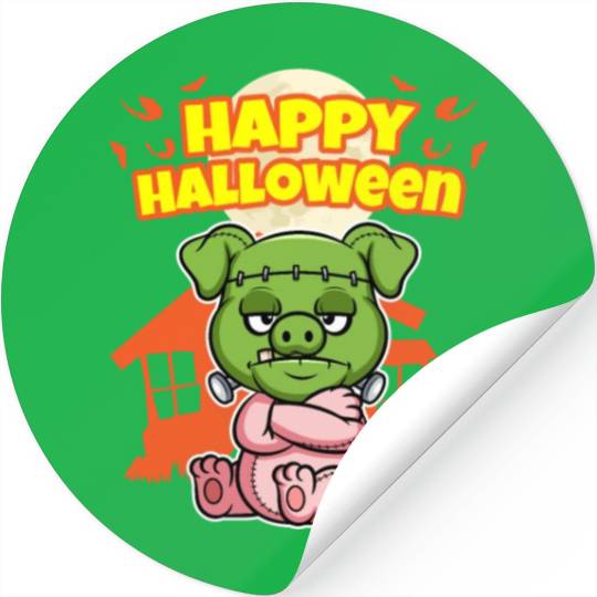 Happy Halloween Scary Funny Hallow's Eve Costume Stickers