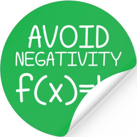 Avoid Negativity Math Equation Funny Teacher Gift Stickers