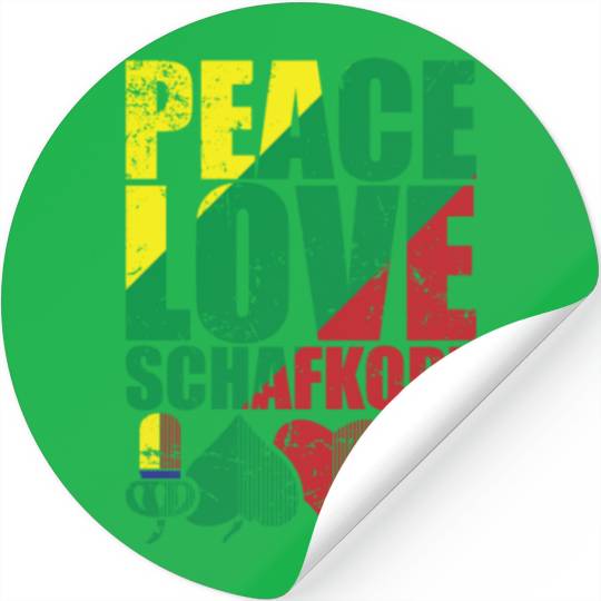 Peace Love Sheepshead Card Game Playing Card Stickers