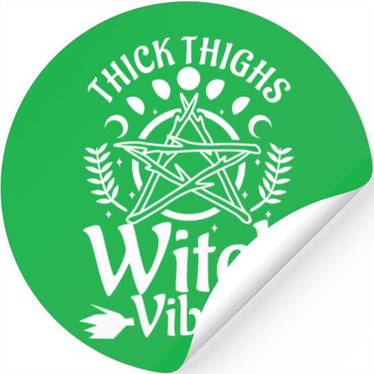 Thick Thighs Witch Vibes Stickers