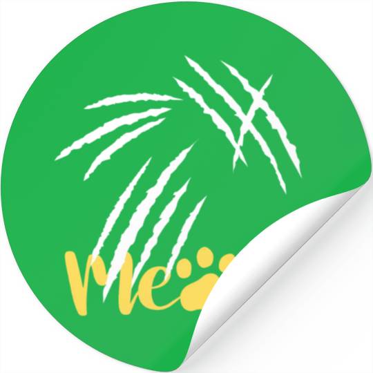 meow cat scratch Stickers