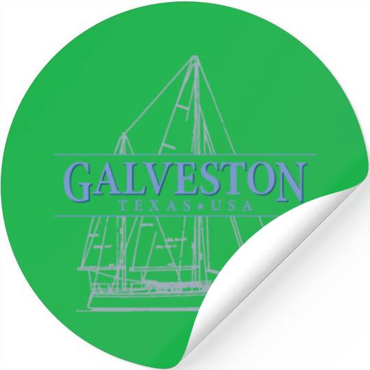 Galveston Texas Sailing Souvenir Stickers