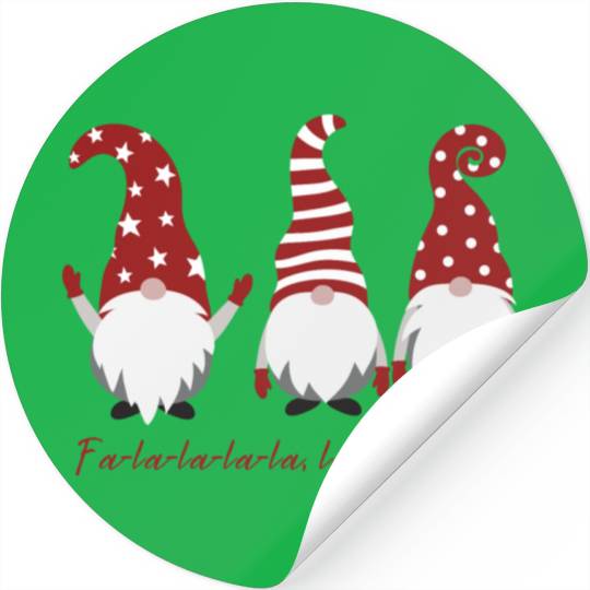 Three Christmas Dwarfs - Fa la la la la la la la Stickers