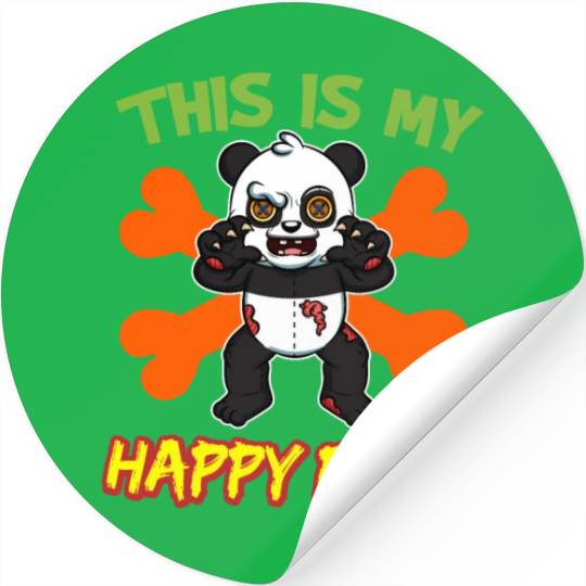 This Is My Happy Face Funny Halloween Monster Stickers