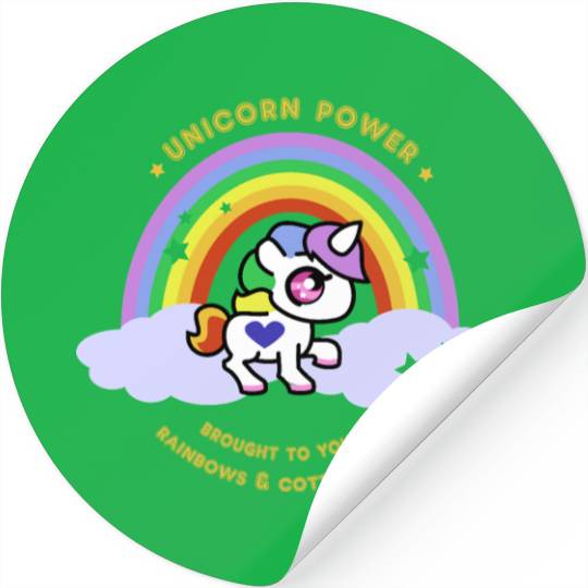 Unicorn Power by Rainbows and Cotton Candy Stickers