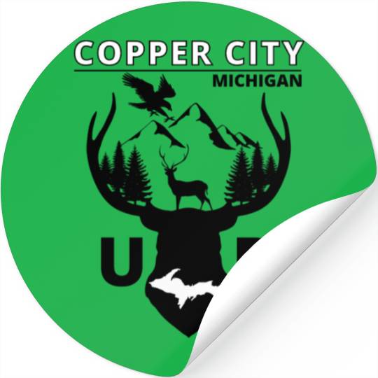 Copper City Michigan Upper Peninsula Stickers