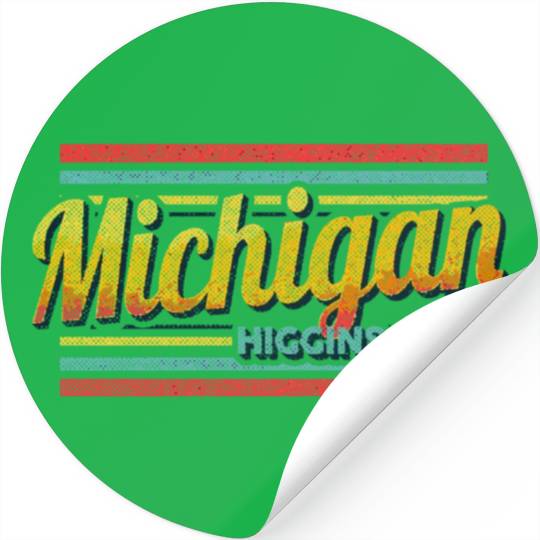 Higgins Lake Michigan Vintage Souvenir 70S 80S Sty Stickers