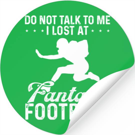 Player Lost at Fantasy Football Winner Team Stickers