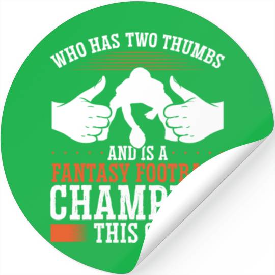 Fantasy Football Championship Winner Team Trophy Stickers