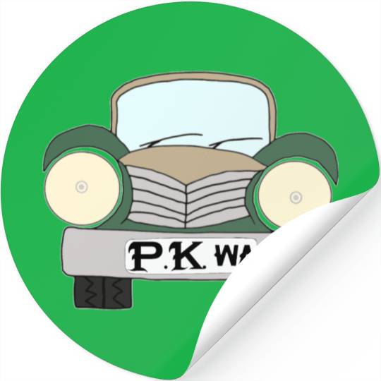 Old Car Khaki Afrikaans PK wa Stickers