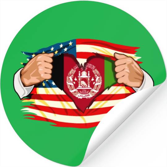 Afghanistan Who Live in America Afghani Flag Stickers