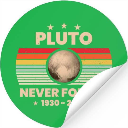 Pluto Never Forget 1930 - 2006 Stickers