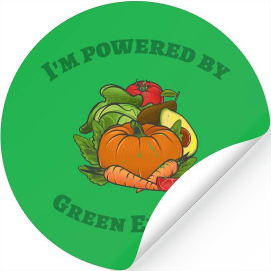 I am powered by green energy Stickers