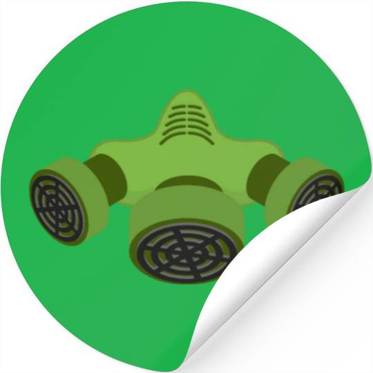 Gas mask green toxic nuklear mask Stickers