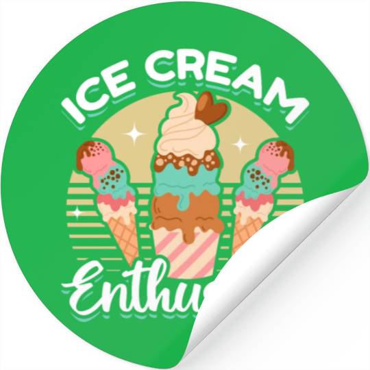 Kawaii Ice Cream Lover Stickers