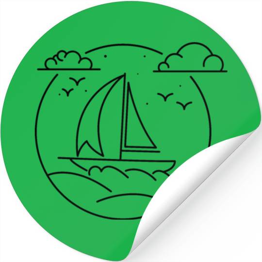 Sail boat Stickers