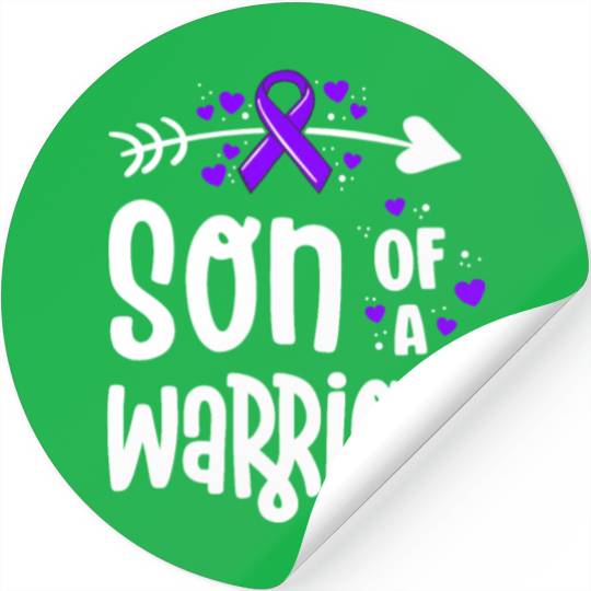 Son Of A Warrior Hodgkins Lymphoma Cancer Stickers