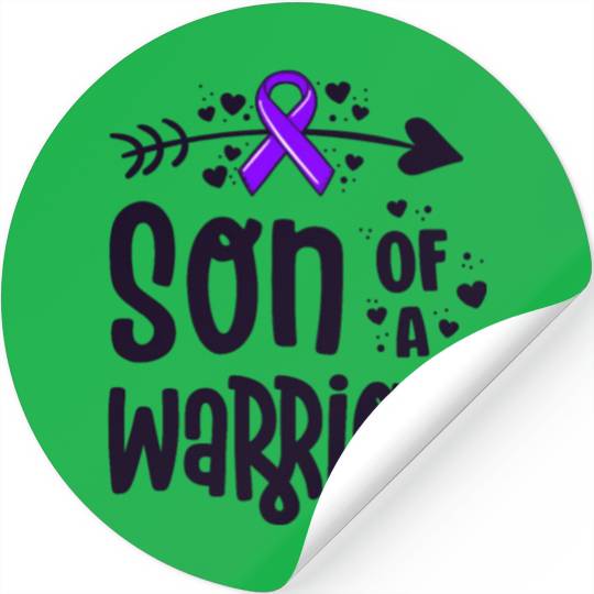Son Of A Warrior Hodgkins Lymphoma Cancer Stickers