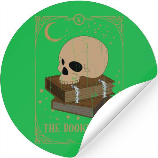Bookworm Tarot Card Occult Club Gothic Stickers