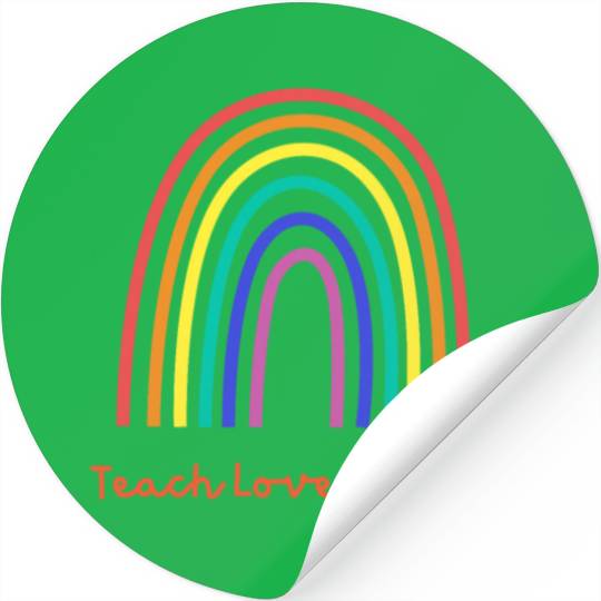 Back To School Teach Love Inspire Retro Teachers Stickers