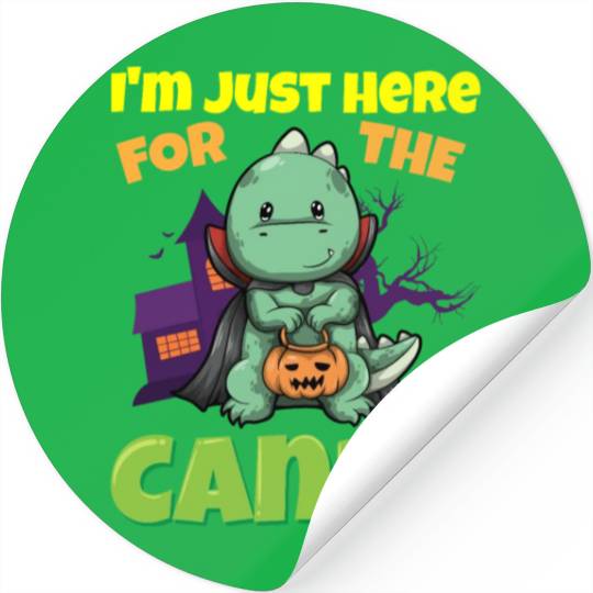 I'm Just Here For The Candy Scary Halloween Beast Stickers