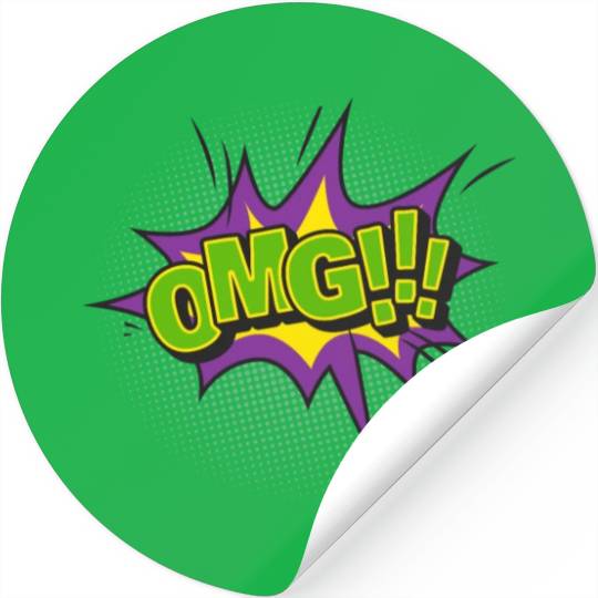 Comic Style OMG Expression Design Stickers