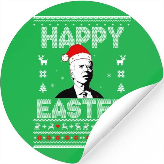 ugly christmas, sweater, pattern, happy easter Stickers