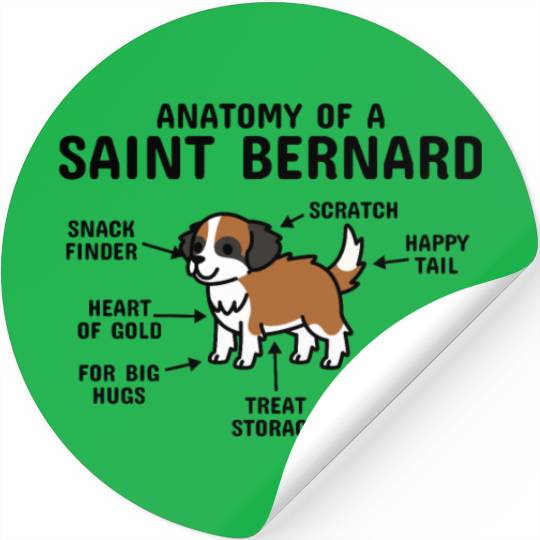 Anatomy Of A Saint Bernard Stickers