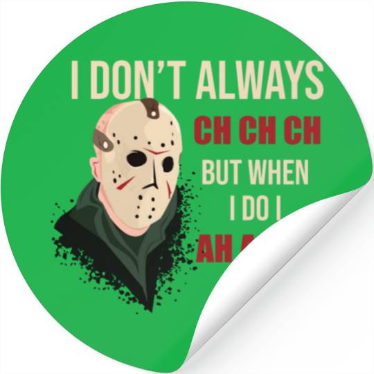 Funny Halloween party Jason hokey mask Friday 13th Stickers