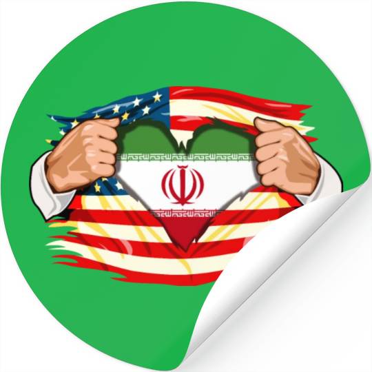 Persians Who Live in America Iran Flag Stickers