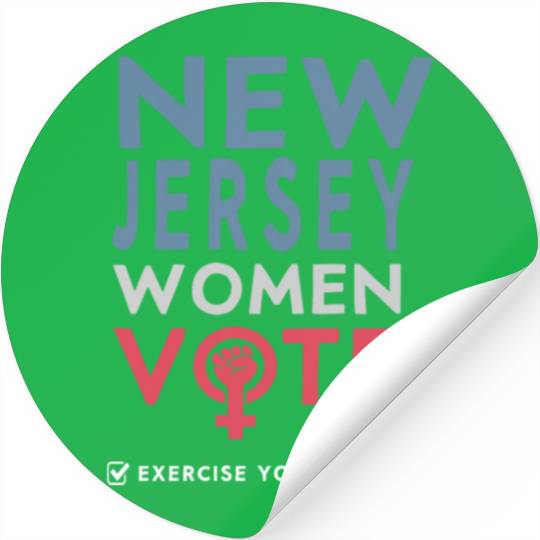 New Jersey Women Vote Voter 2022 Election Stickers