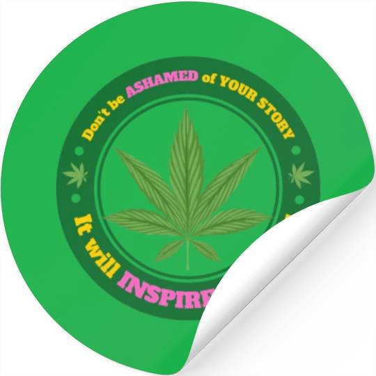 Drug Addiction Recovery AA Sober Sobriety Cannabis Stickers