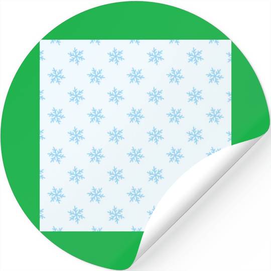Blue Snowflakes Pattern Stickers