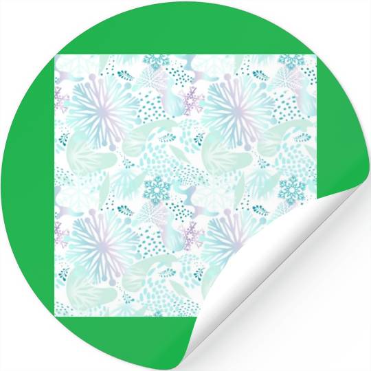Abstract Winter Pattern Stickers