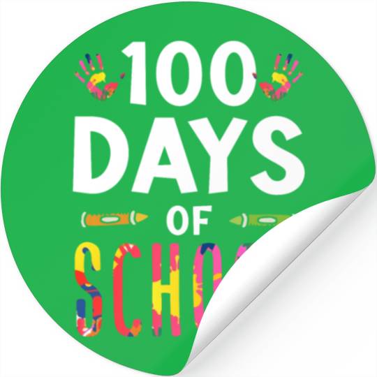 100 Days Of School Team Cute Sweet Sayings Stickers
