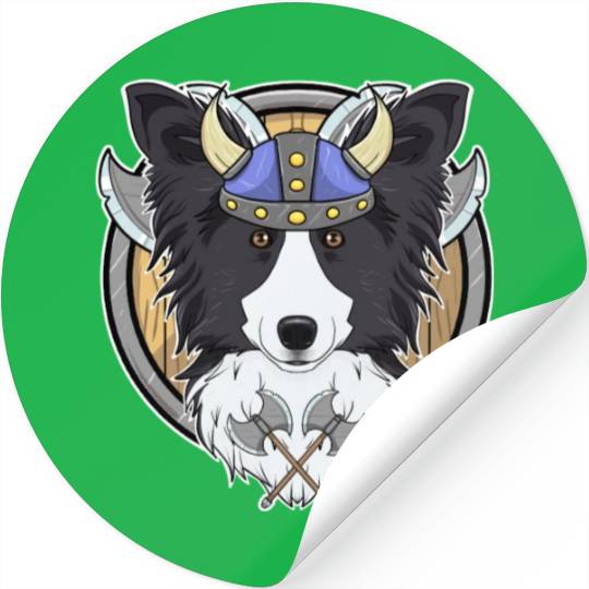 Border Collie I Valhalla I Viking Stickers