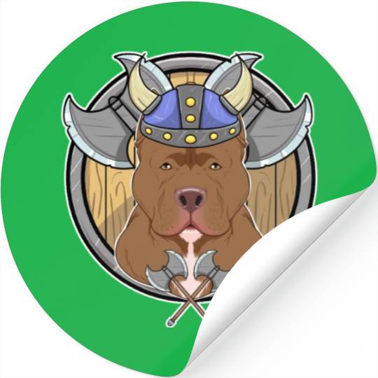 Pitbull I Valhalla I Viking Stickers