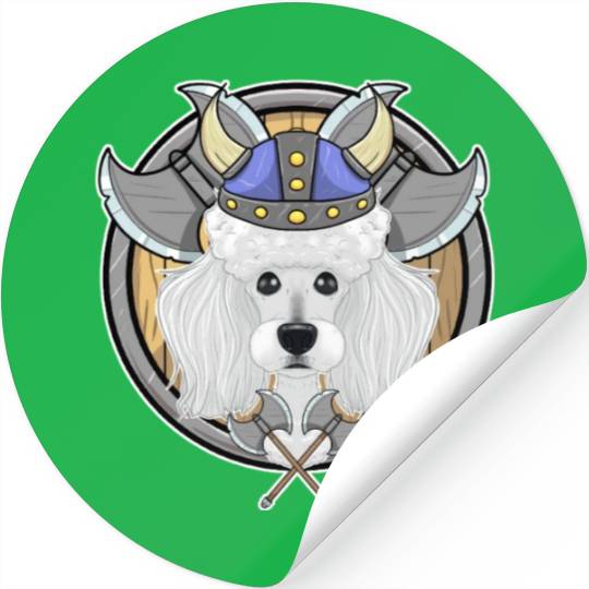 Poodle I Valhalla I Viking Stickers