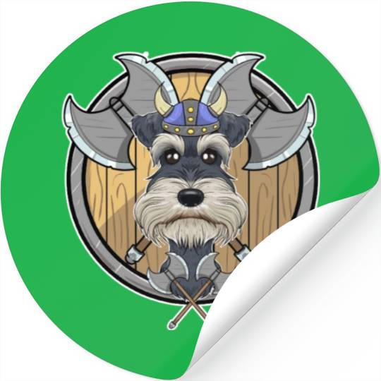 Miniature Schnauzer I Valhalla I Viking Stickers