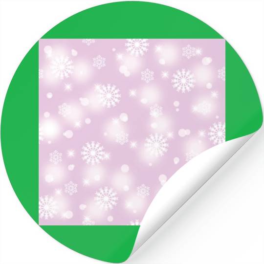 Violet Snowflakes Pattern Stickers