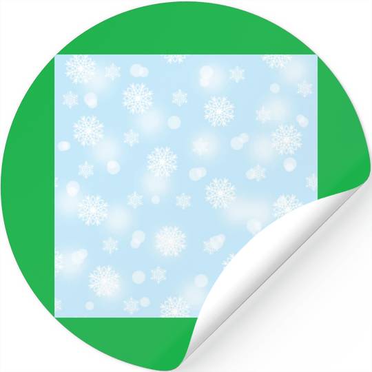 Blue Snowflakes Pattern Stickers