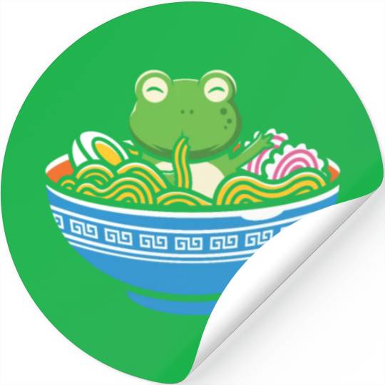 Ramen Cute Frog Japan Kawaii Stickers