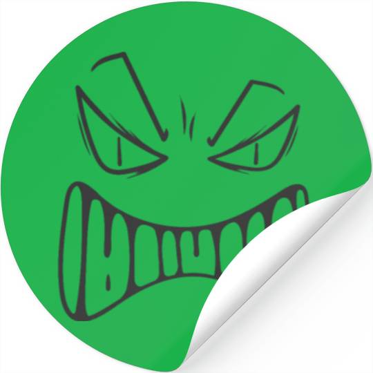 Scary Face to Halloween Costume Candy Stickers