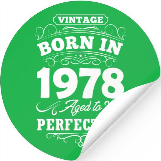 1978 Birthday Gift Birthday Vintage Stickers