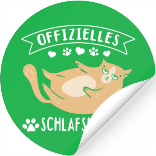 Cat sleep Stickers Official sleep Stickers cat